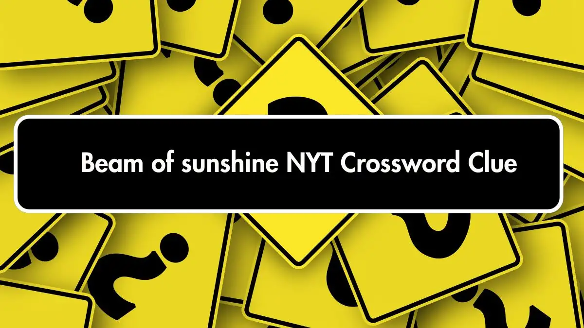 Beam of sunshine NYT Crossword Clue