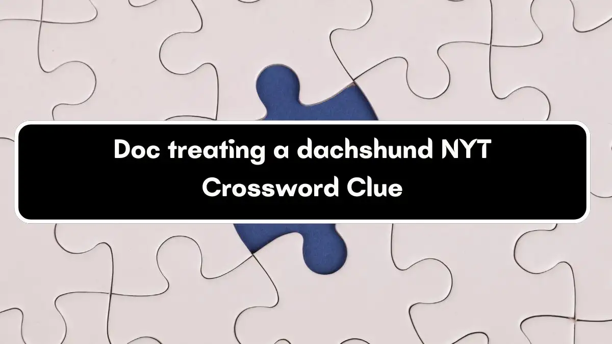 Doc treating a dachshund NYT Crossword Clue