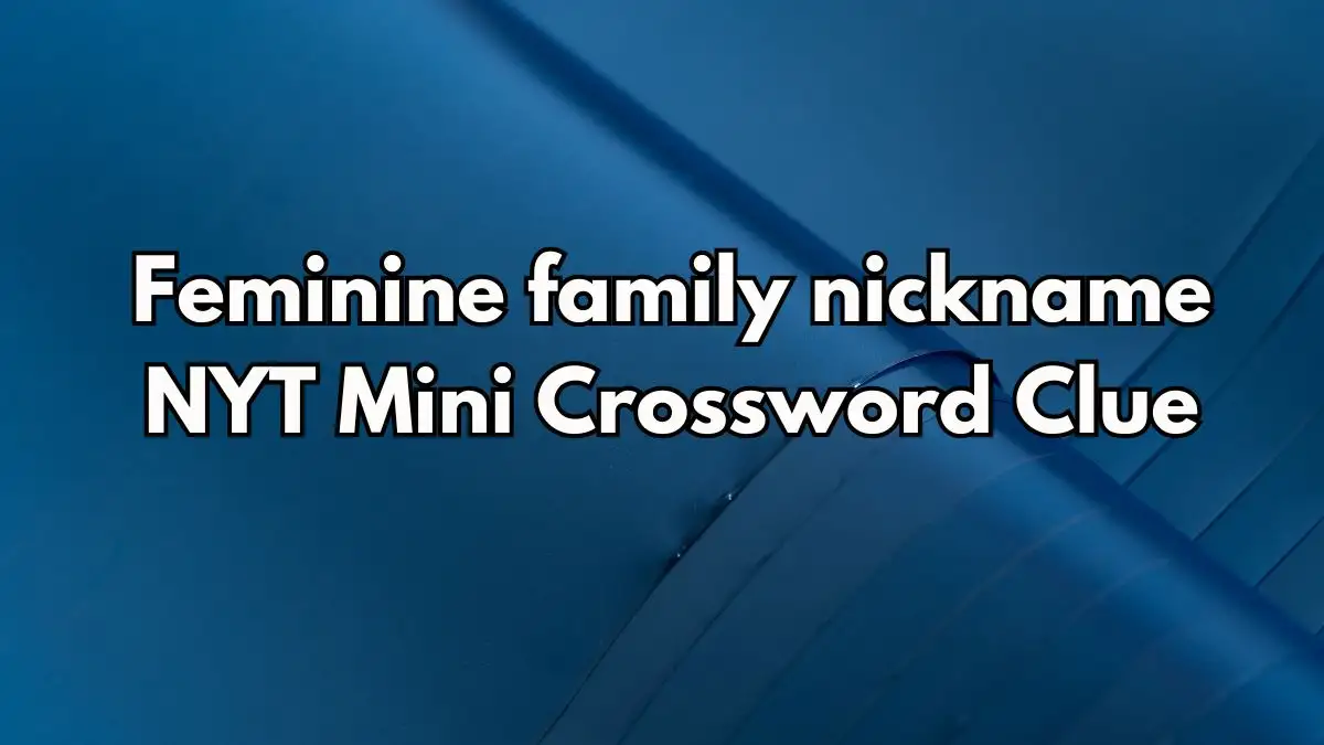 Feminine family nickname NYT Crossword Clue