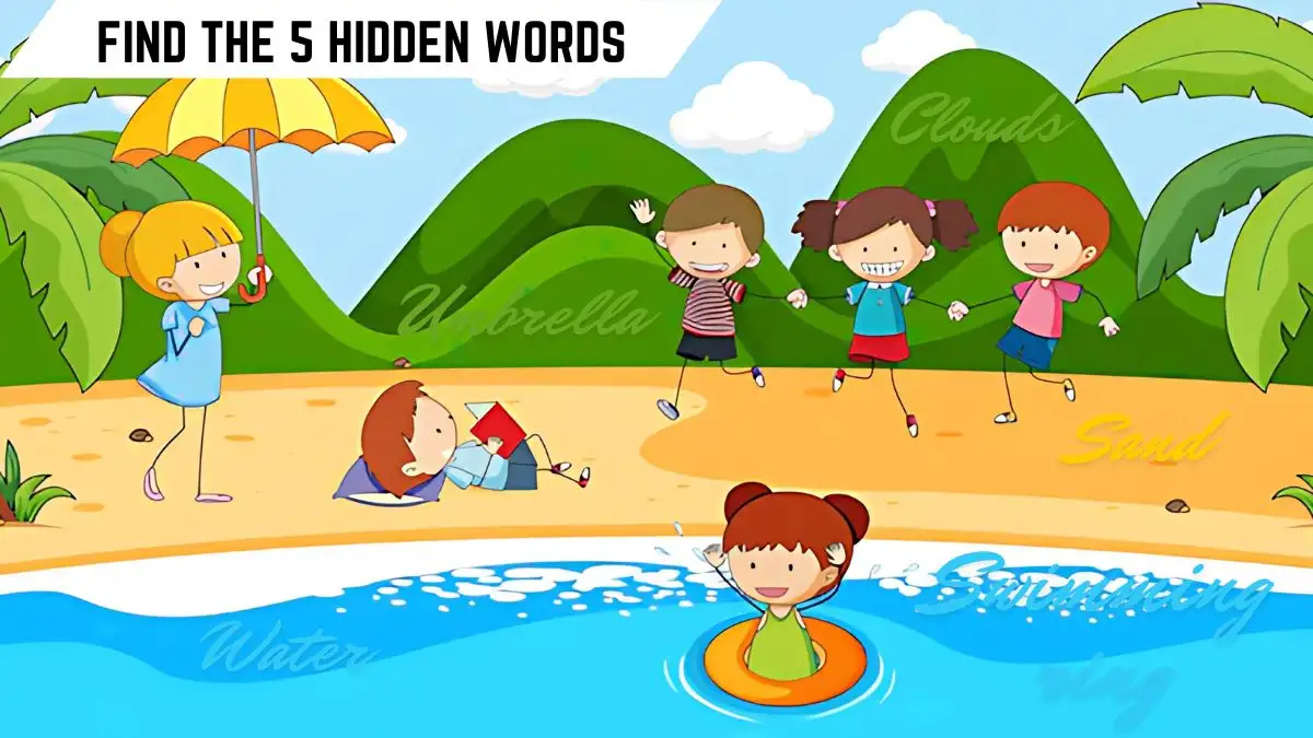 Genius IQ Test: Only highly intelligent people can find the 5 Hidden Words in this Beach Image in 12 Secs