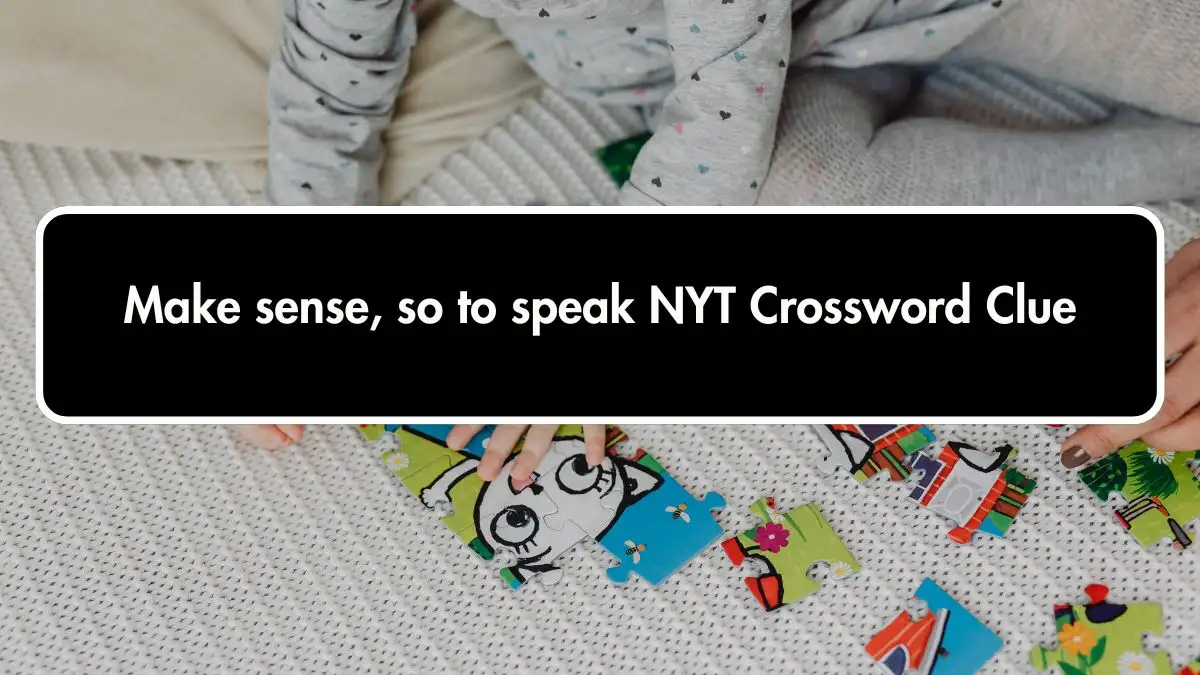 Make sense, so to speak NYT Crossword Clue