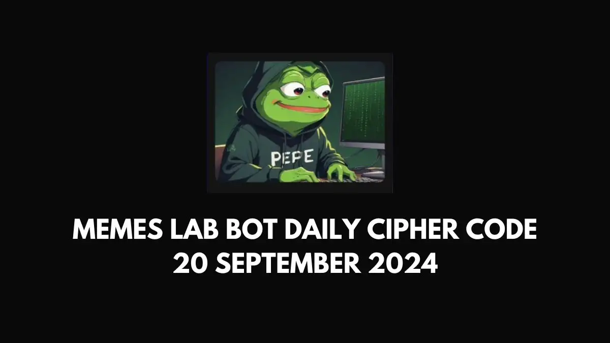 Memes Lab Bot Daily Cipher Code 20 September 2024