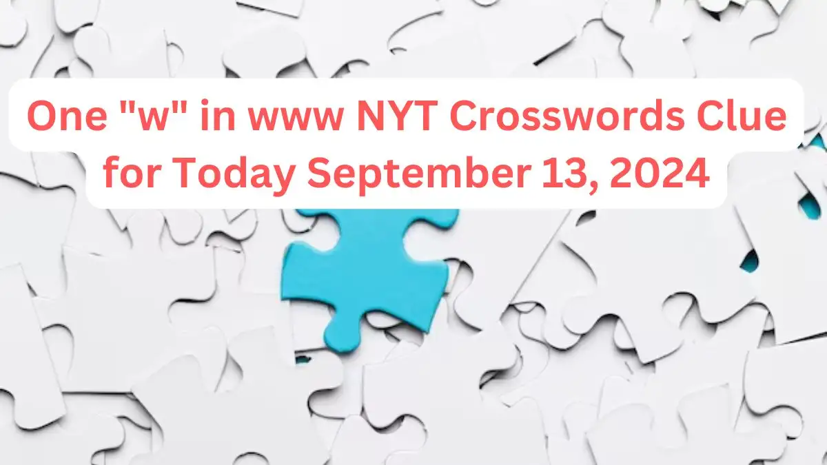 One w in www NYT Crossword Clue for Today September 13, 2024