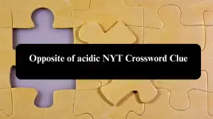 Opposite of acidic NYT Crossword Clue