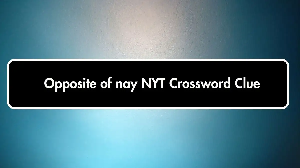 Opposite of nay NYT Crossword Clue