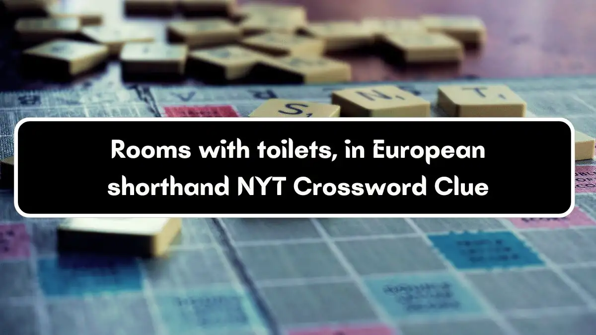 Rooms with toilets, in European shorthand NYT Crossword Clue