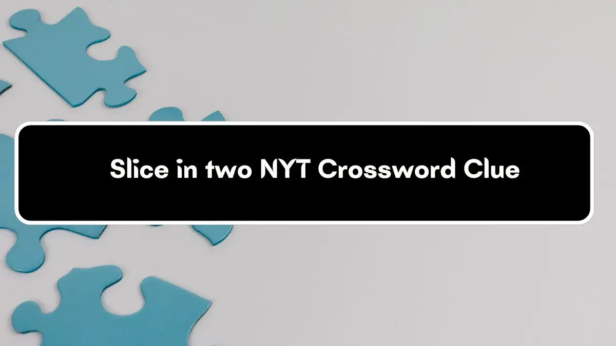 Slice in two NYT Crossword Clue