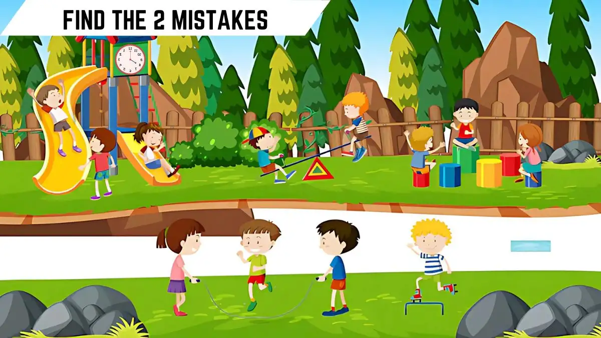 Spot the 2 Mistakes: Only high IQ Genius Can Spot the 2 Mistakes in this park Image in 9  Secs