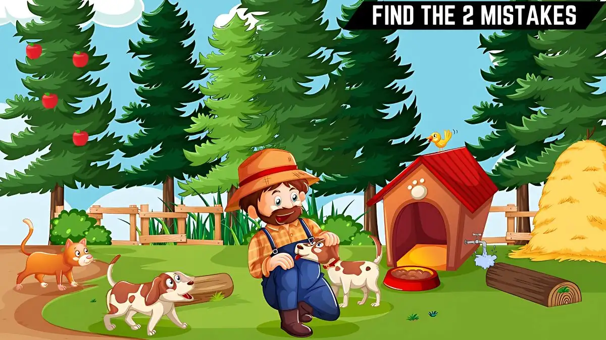 Spot the 2 Mistakes Picture Puzzle: Only detective minds can spot the 2 Mistakes in this Farm Image in 10 Secs