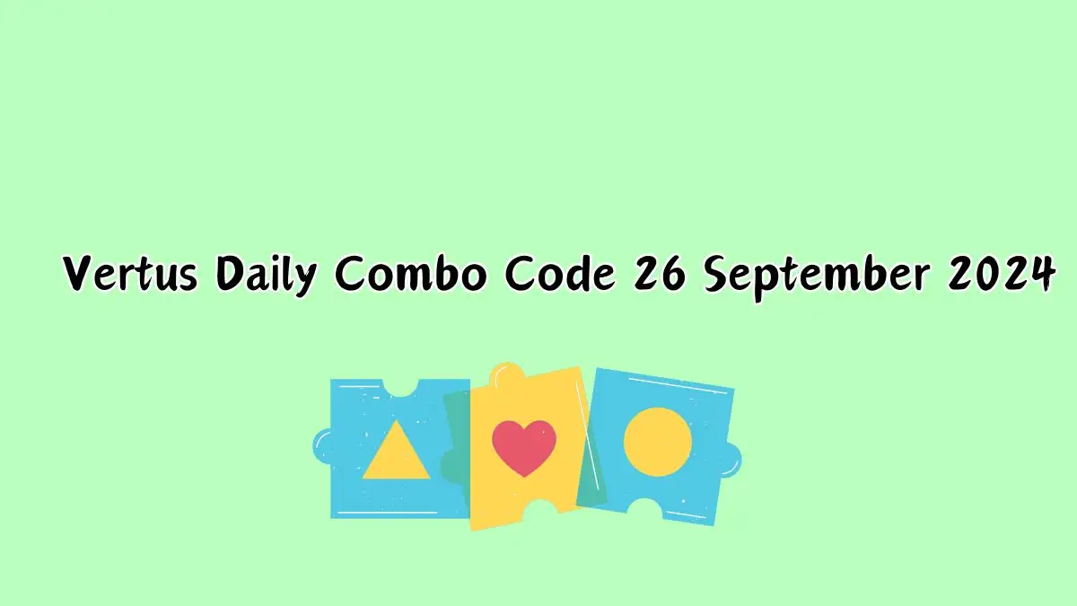 Vertus Daily Combo Code 26 September 2024