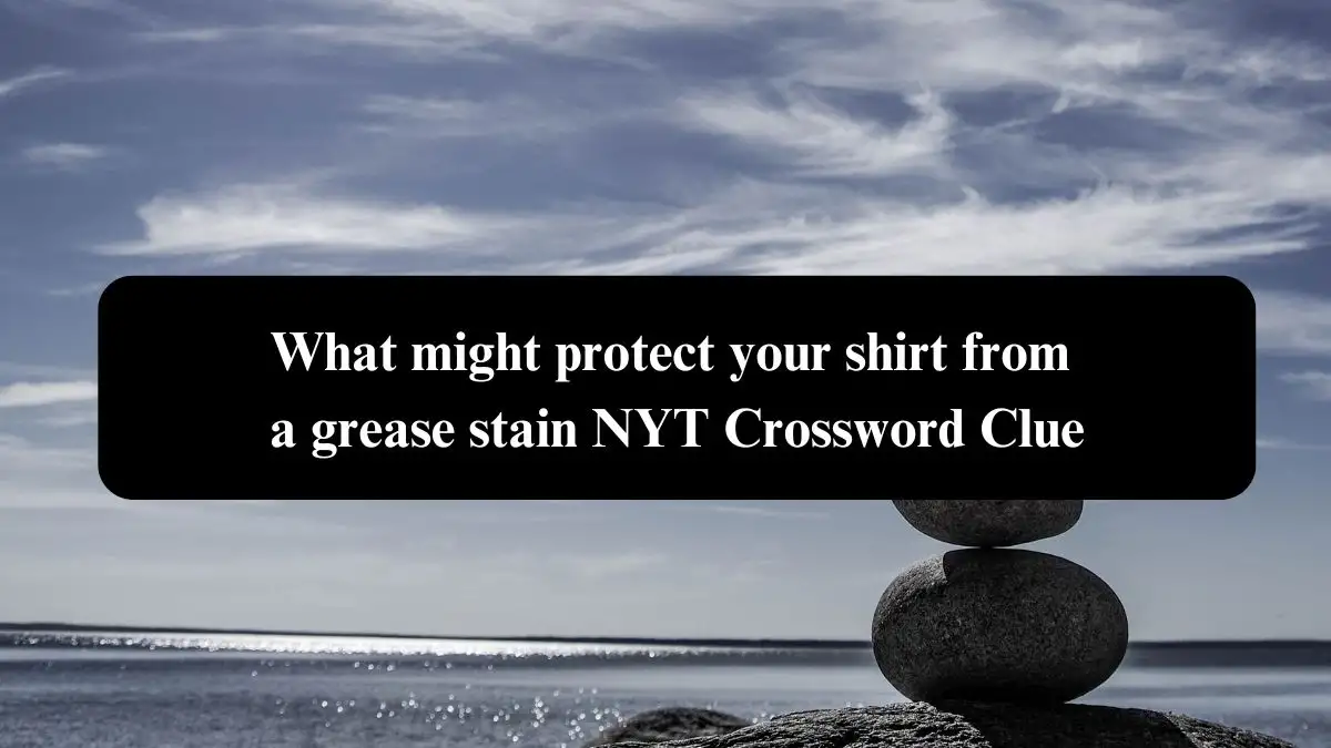 What might protect your shirt from a grease stain NYT Crossword Clue