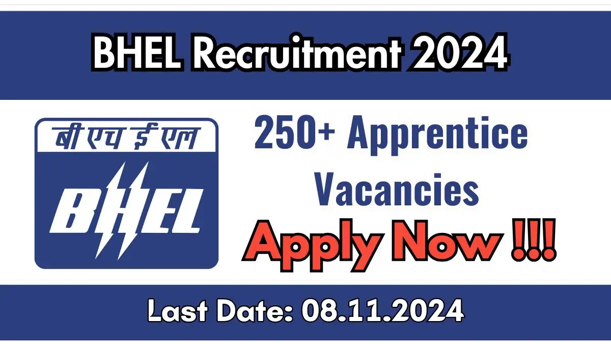 BHEL Jobs 2024 263 Apprentice Notification Out, Apply online at bhel.in