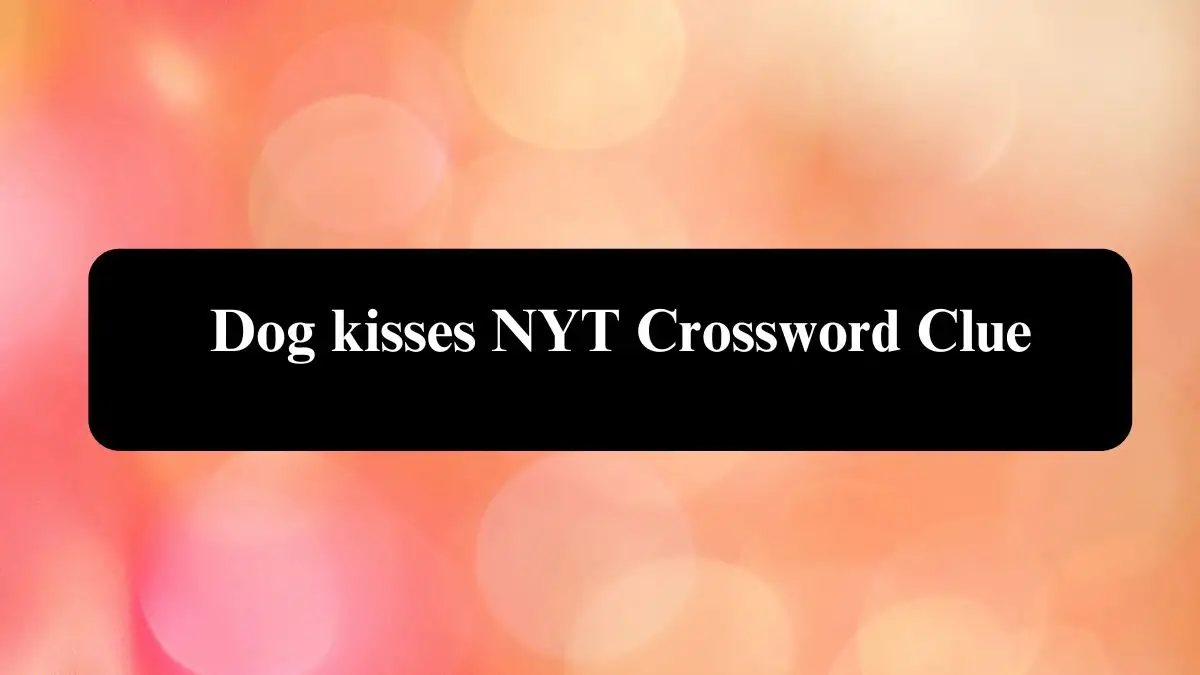 Dog kisses NYT Crossword Clue