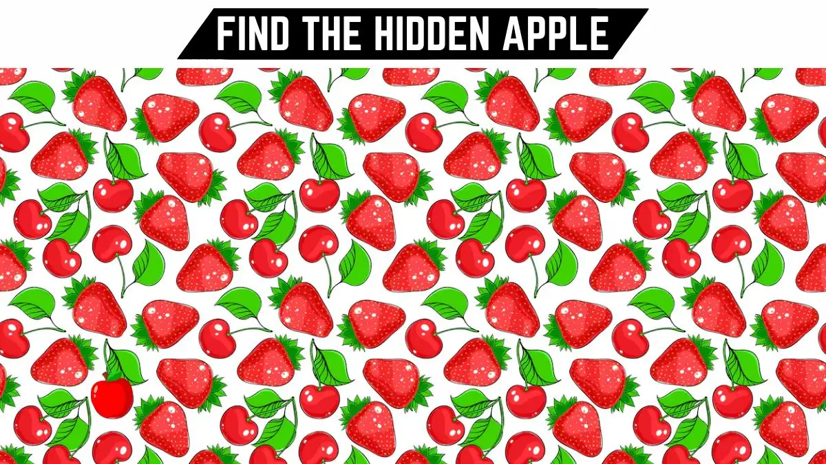 Optical Illusion Vision Test: 95% Fail! Can You Spot The Hidden Apple In 7 Seconds?