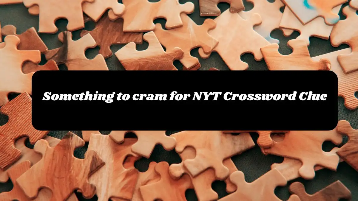 Something to cram for NYT Crossword Clue