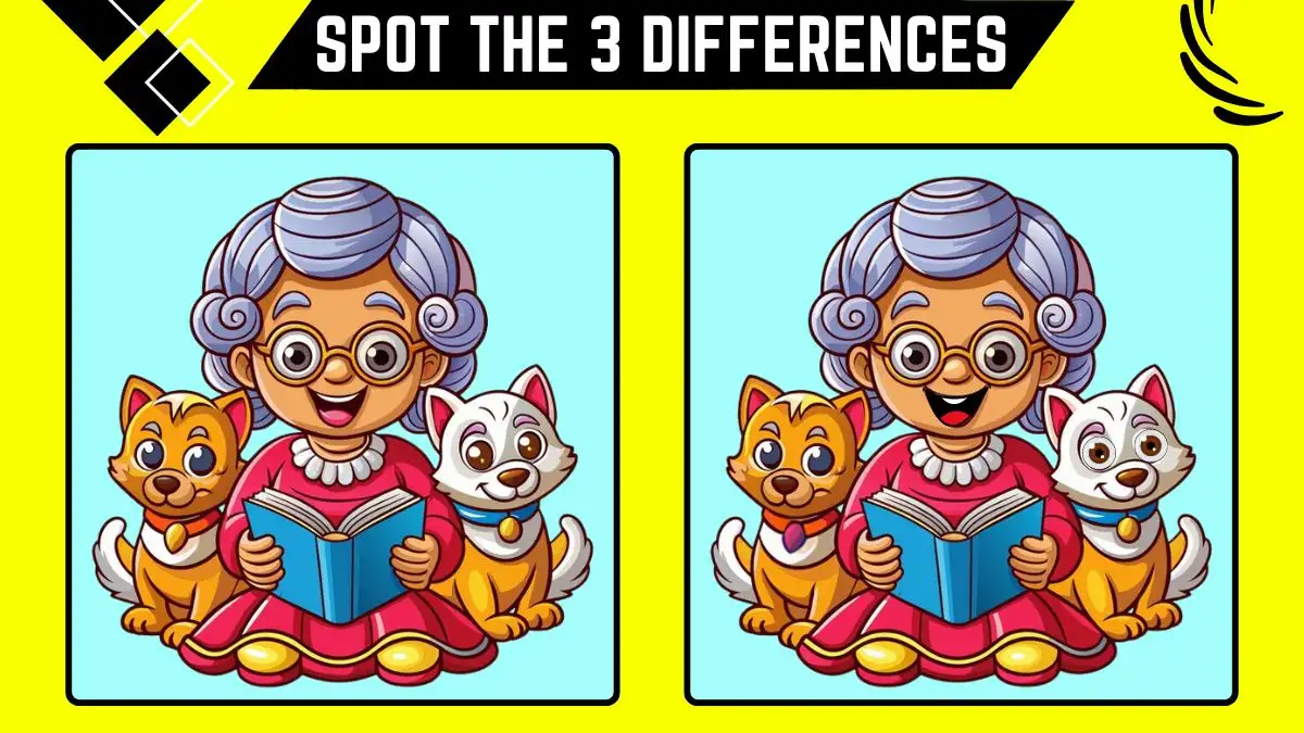 Spot the 3 Differences: Only Extra Sharp Eyes Can Spot the 3 Differences in this Grandma Image in 10 Secs