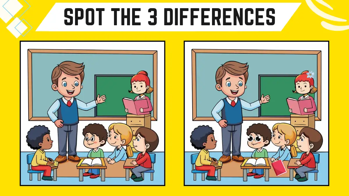 Spot the 3 Differences: Only Genius with Eagle Eyes Can Spot the 3 Differences in this Image in 10 Secs