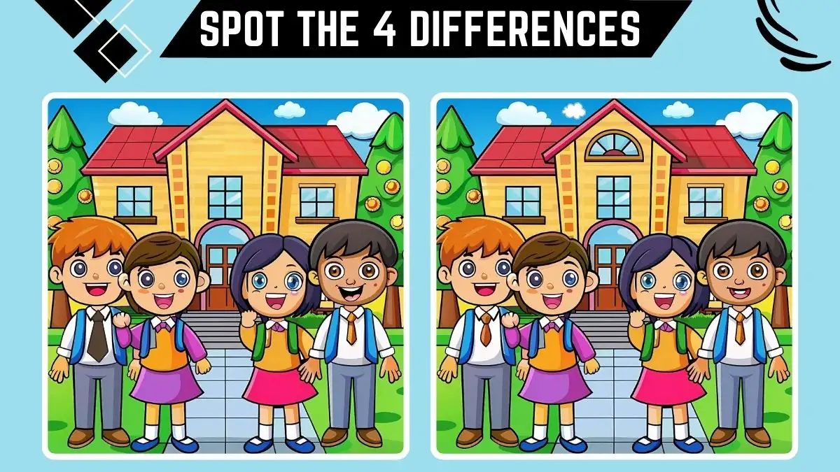 Spot the 4 Differences: Only Genius with Eagle Eyes Can Spot the 4 Differences in this Image in 10 Secs