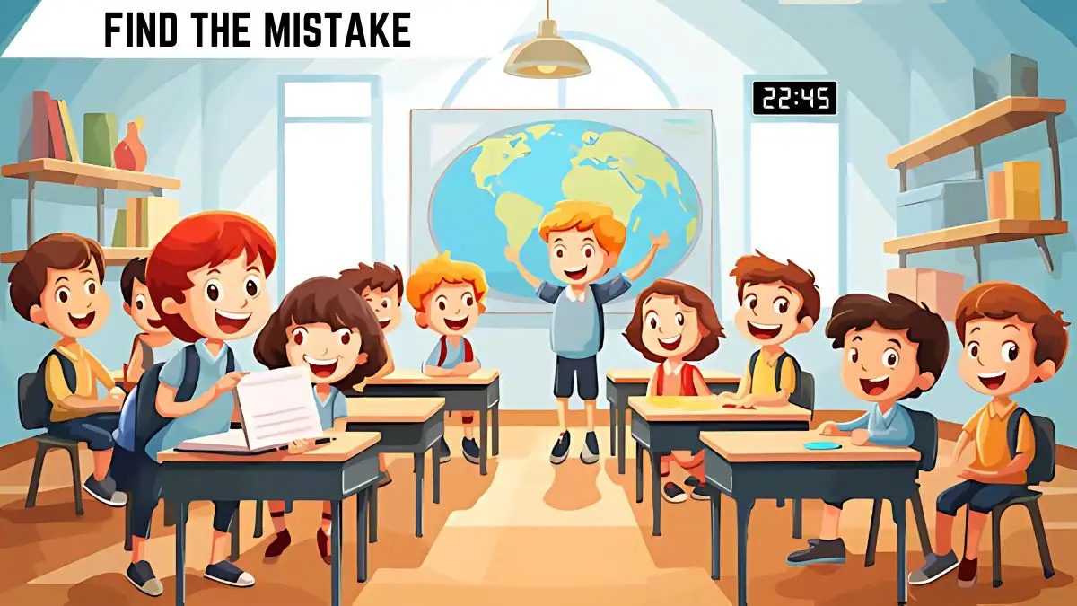 Spot the Mistake Picture Puzzle: Only People with High IQ Can Spot the Mistake in this Classroom Image in 10 Secs