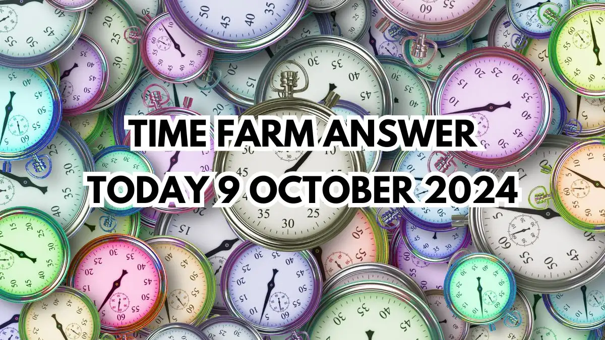 Time Farm Answer Today 9 October 2024