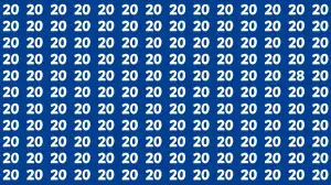 Brain Test: If you have Sharp Eyes find the Number 28 among 20 in 8 Secs