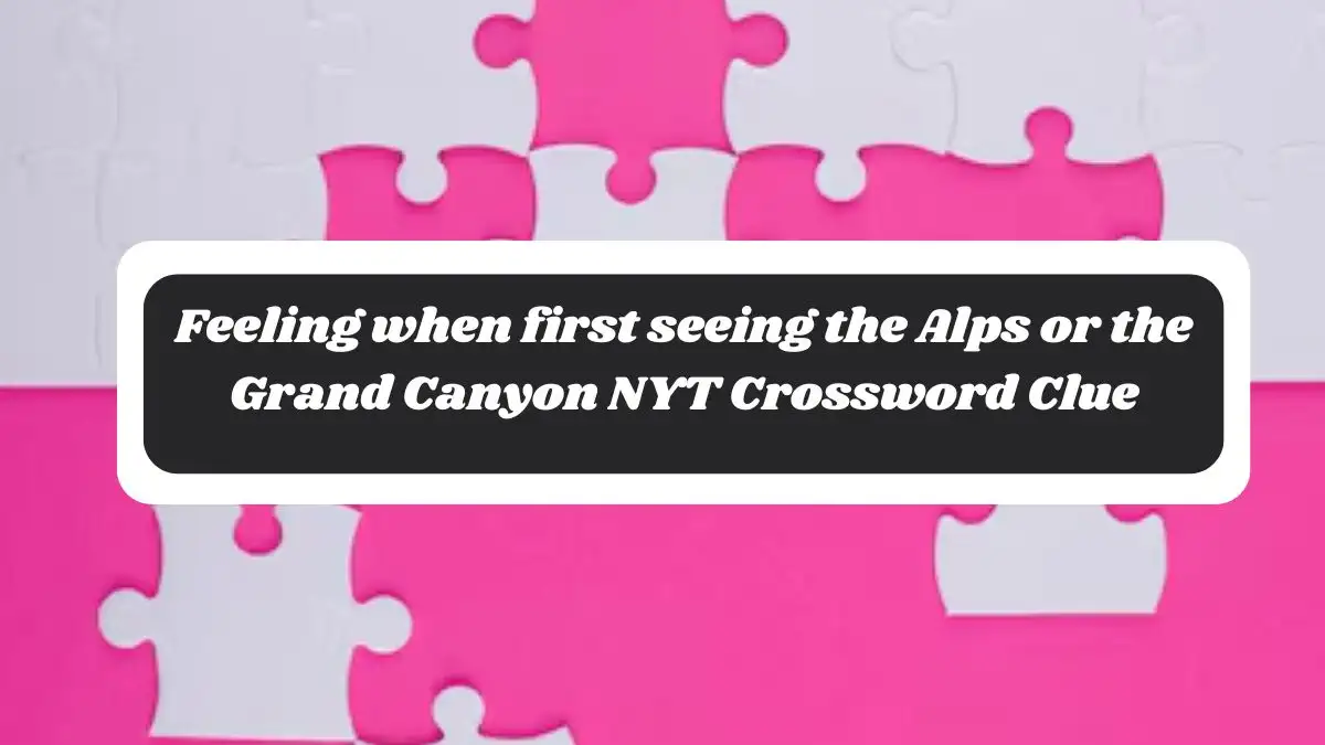 Feeling when first seeing the Alps or the Grand Canyon NYT Crossword Clue