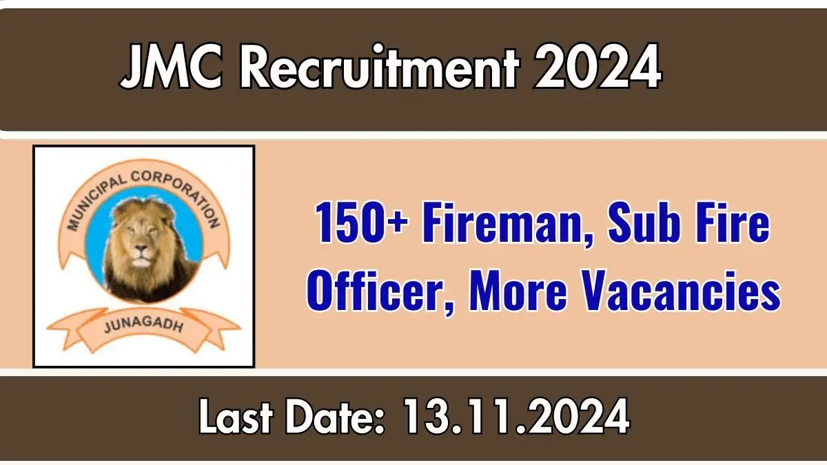 JMC Recruitment 2024 Apply Online for 174 Fireman, Sub Fire Officer, More Vacancies