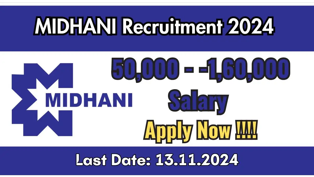 MIDHANI Jobs 2024 Deputy Manager vacancies for LLB