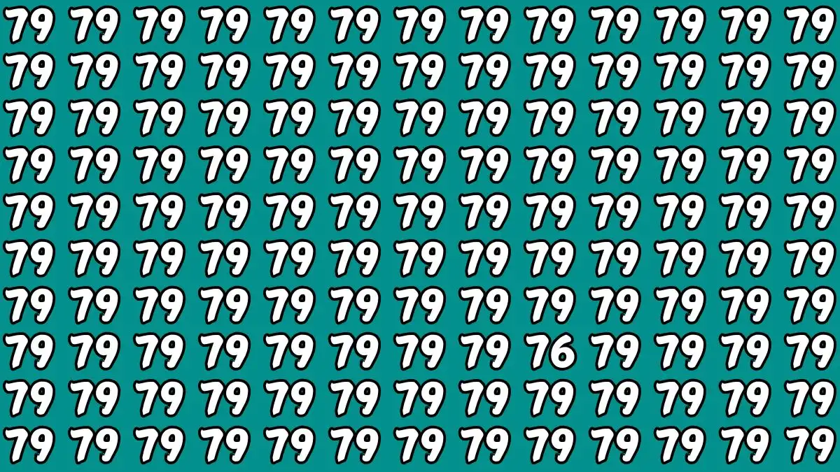 Number Illusion Test: Only People with Keen Eyes Can Spot the Number 76 among 79 in 6 Secs