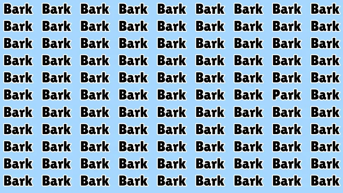 Observation Visual Test: Only 2K Vision people Can Spot the Word Park in 8 Secs