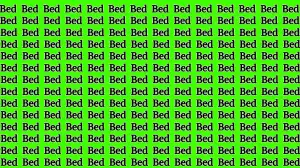 Optical Illusion: If you have 4k Vision Find the Word Red among Bed in 7 Secs