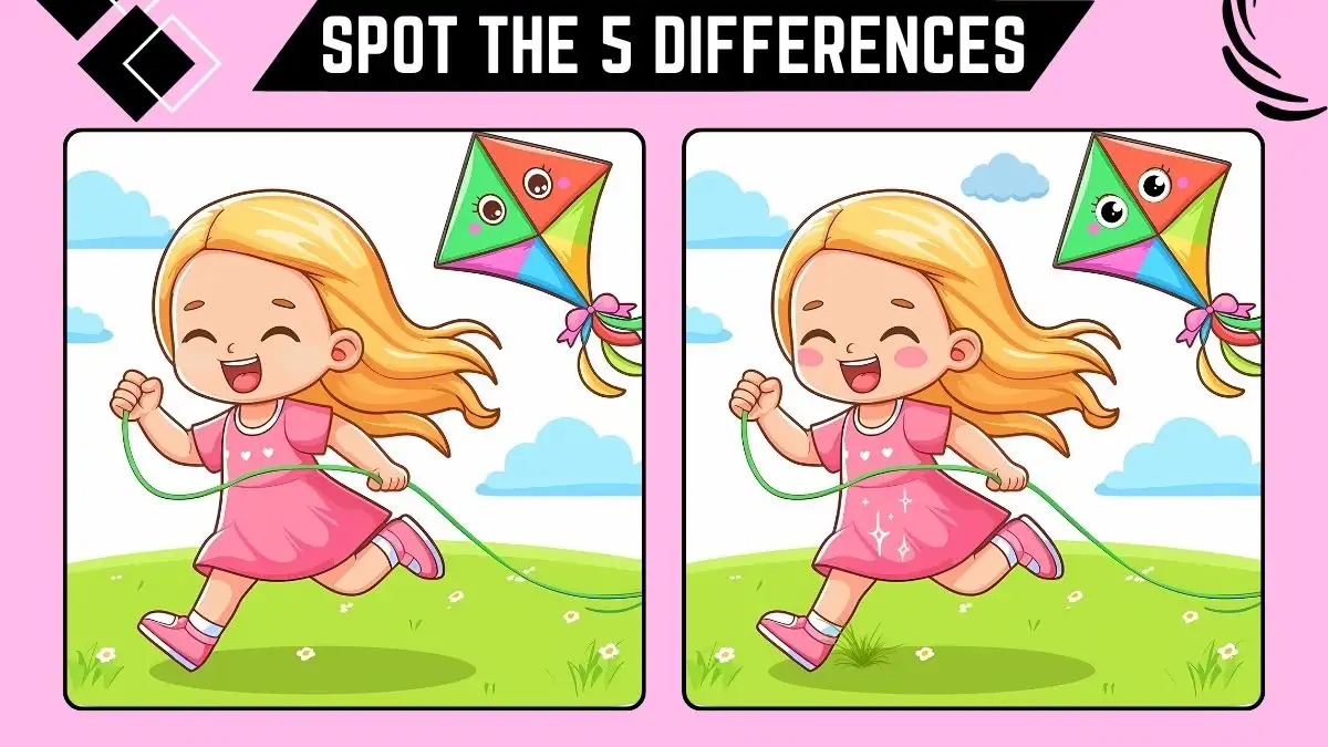 Spot the 5 Differences: Only 4K Vision People Can Spot the 5 Differences in this Girl Image in 15 Secs