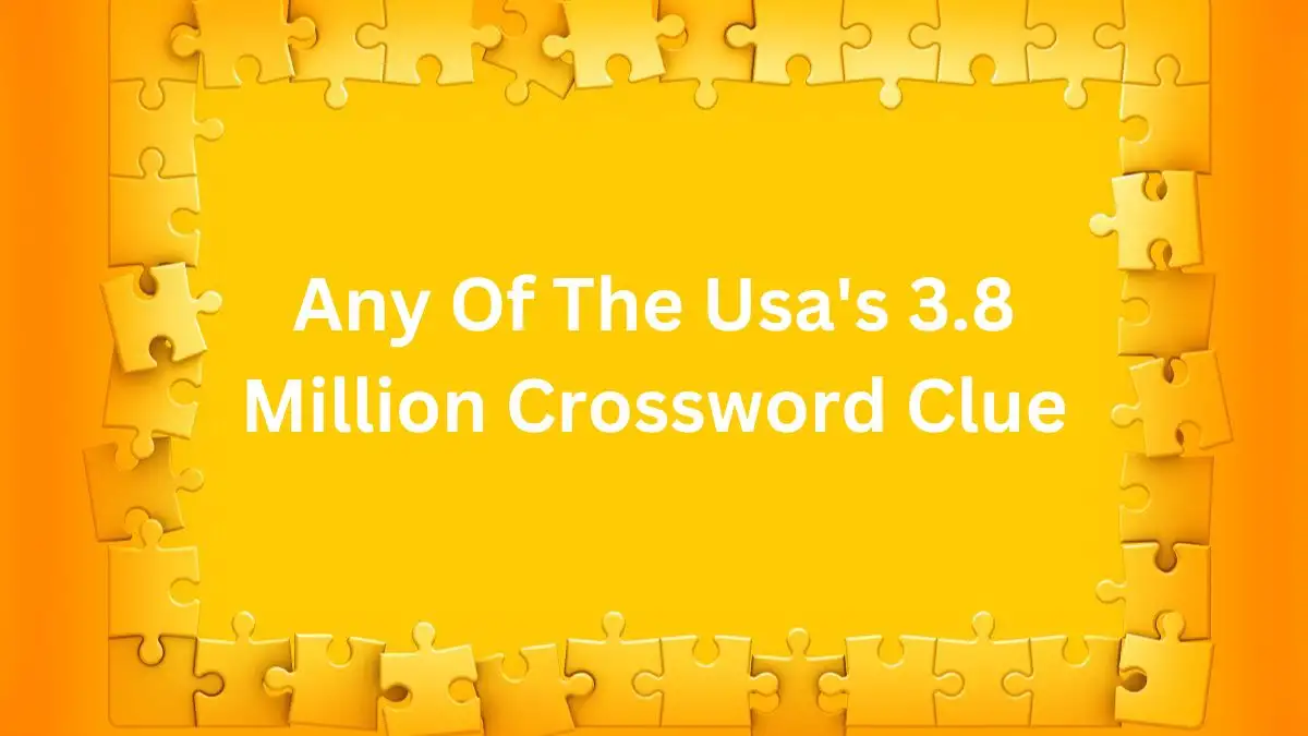 Any Of The Usa's 3.8 Million Crossword Clue