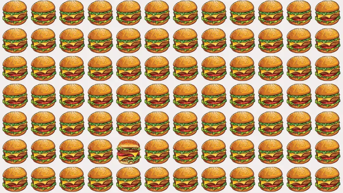 Optical Illusion Eye Test: If You have Hawk Eyes Spot the Odd Burger in 7 Secs Optical Illusion Eye Test: If You have Hawk Eyes Spot the Odd Burger in 7 Secs