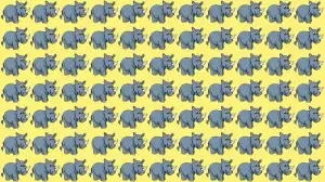 Puzzle IQ Test: Only 3 Out of 10 Can Spot the Odd Rhino in 6 Secs