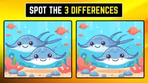 Spot the 3 Differences Picture Puzzle Game: Only Eagle Eyes Can Spot the 3 Differences in this Image in 12 Secs