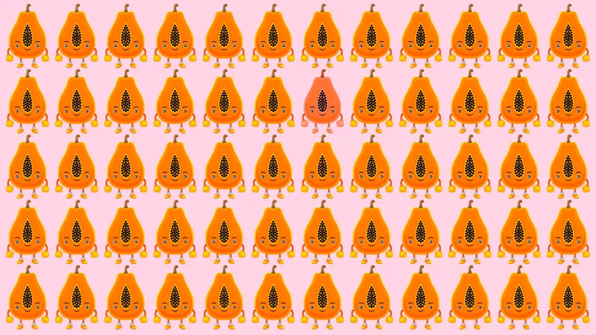 Brain Test: If you have Sharp Eyes find the Odd Papaya in 6 Secs