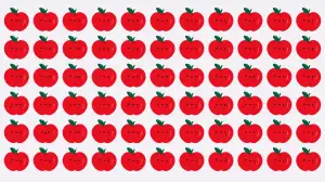 Optical Illusion Eye Test: If You have Hawk Eyes Spot the Odd Apple in 7 Secs