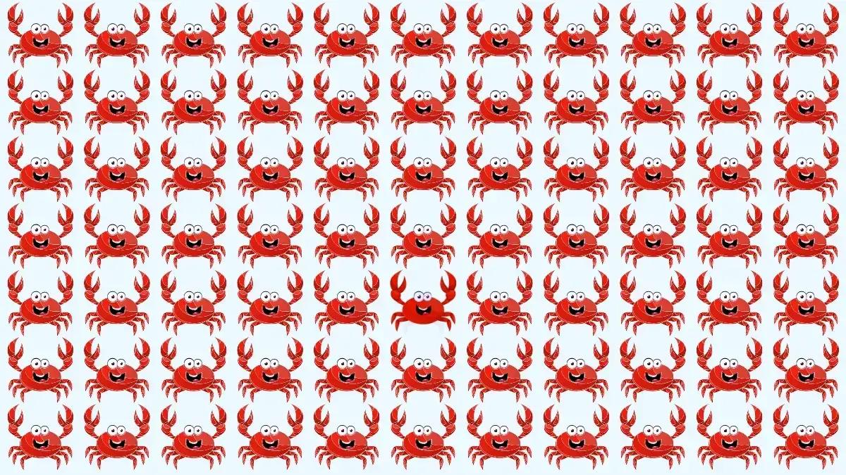 Optical Illusion Vision Test: Only People with Sharp Eyes Can Spot the Odd Crab in 5 Secs