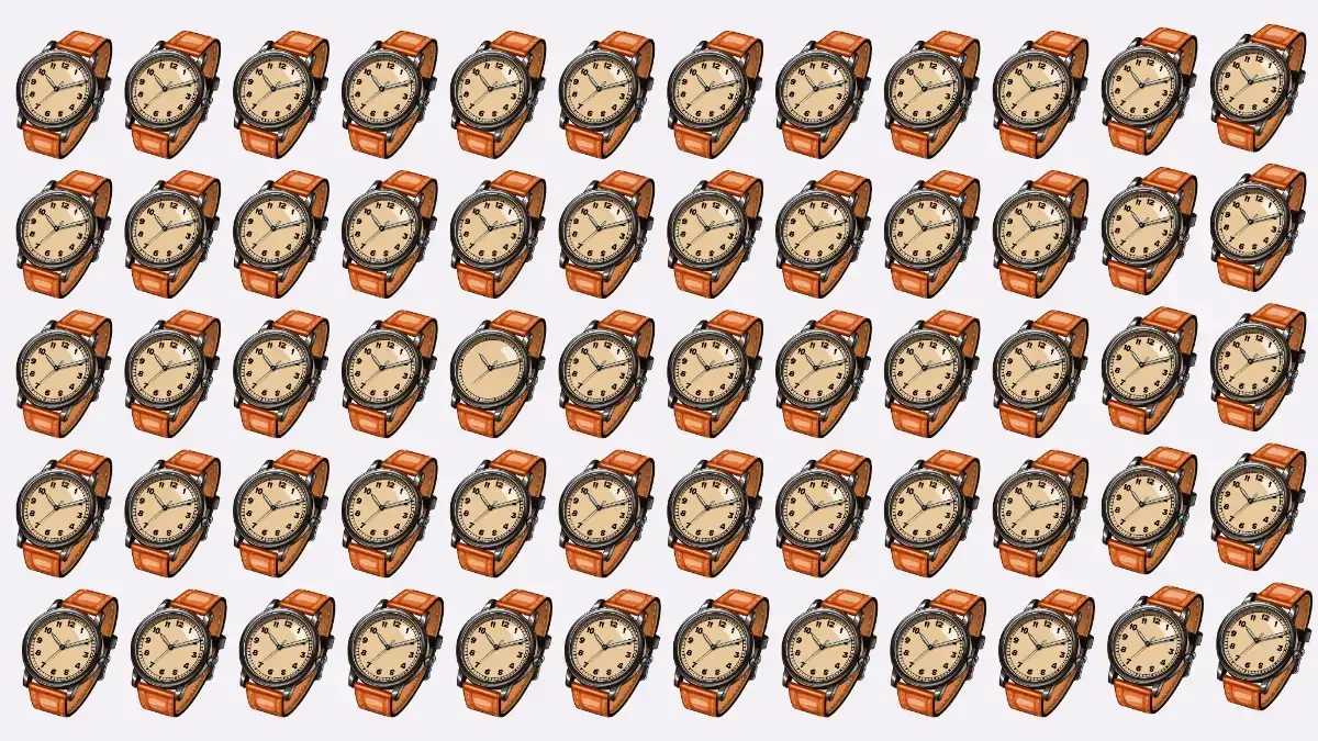 Odd One Out Puzzle: Only eagle Eyes Can Spot the Odd Watch in 5 Secs