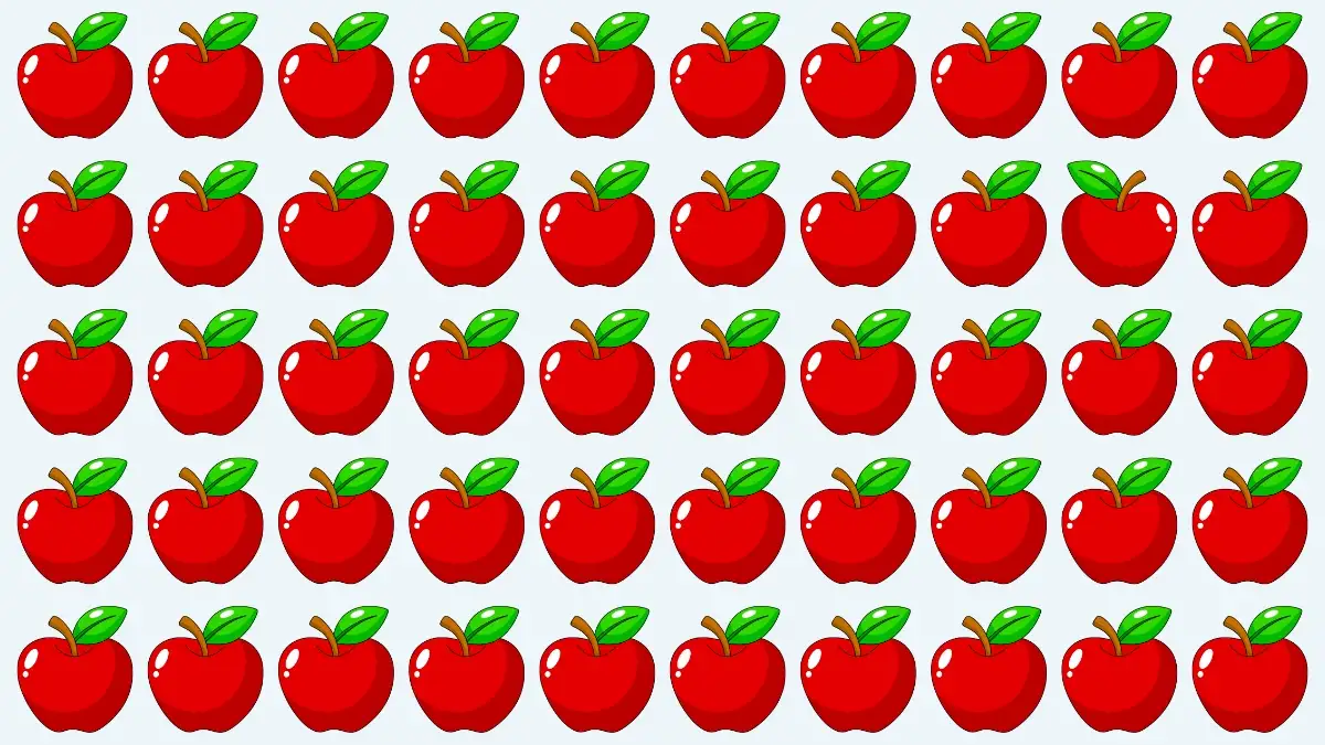 Optical Illusion Eye Test: If You have Hawk Eyes Spot the Odd Apple in 5 Secs Optical Illusion Eye Test: If You have Hawk Eyes Spot the Odd Apple in 5 Secs