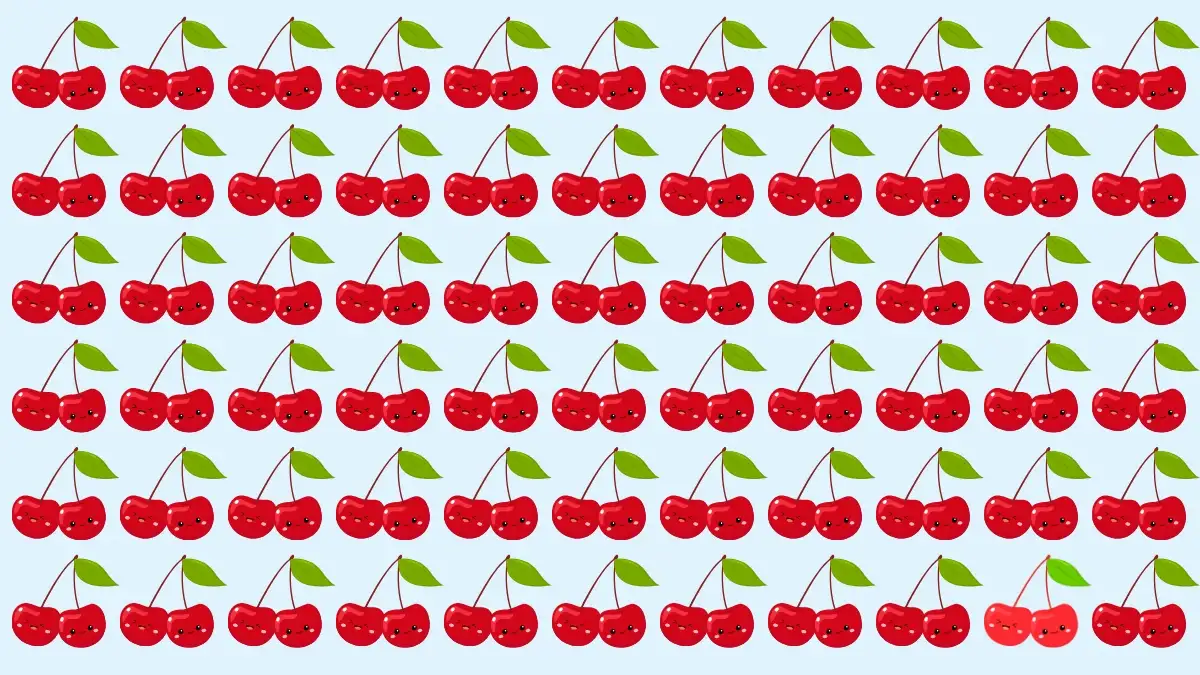 Optical Illusion Eye Test: If You have Hawk Eyes Spot the Odd Cherry in 5 Secs Optical Illusion Eye Test: If You have Hawk Eyes Spot the Odd Cherry in 5 Secs