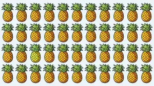 Optical Illusion Eye Test: If You have Hawk Eyes Spot the Odd Pineapple in 5 Secs