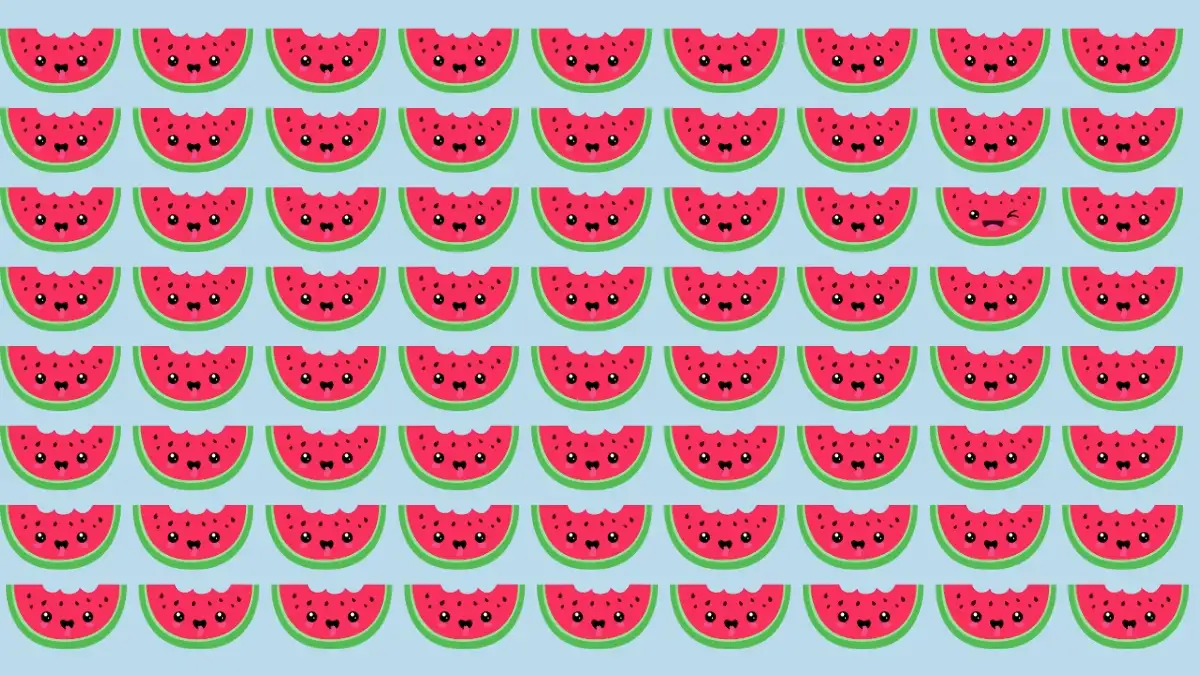Odd One Out Puzzle: Only eagle Eyes Can Spot the Odd Watermelon in 7 Secs Odd One Out Puzzle: Only eagle Eyes Can Spot the Odd Watermelon in 7 Secs